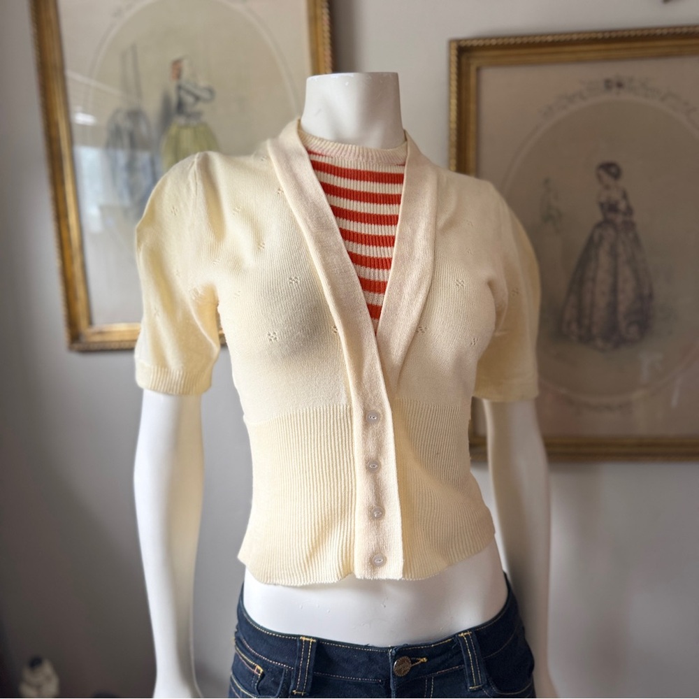 1950s Puff Sleeve Sweater